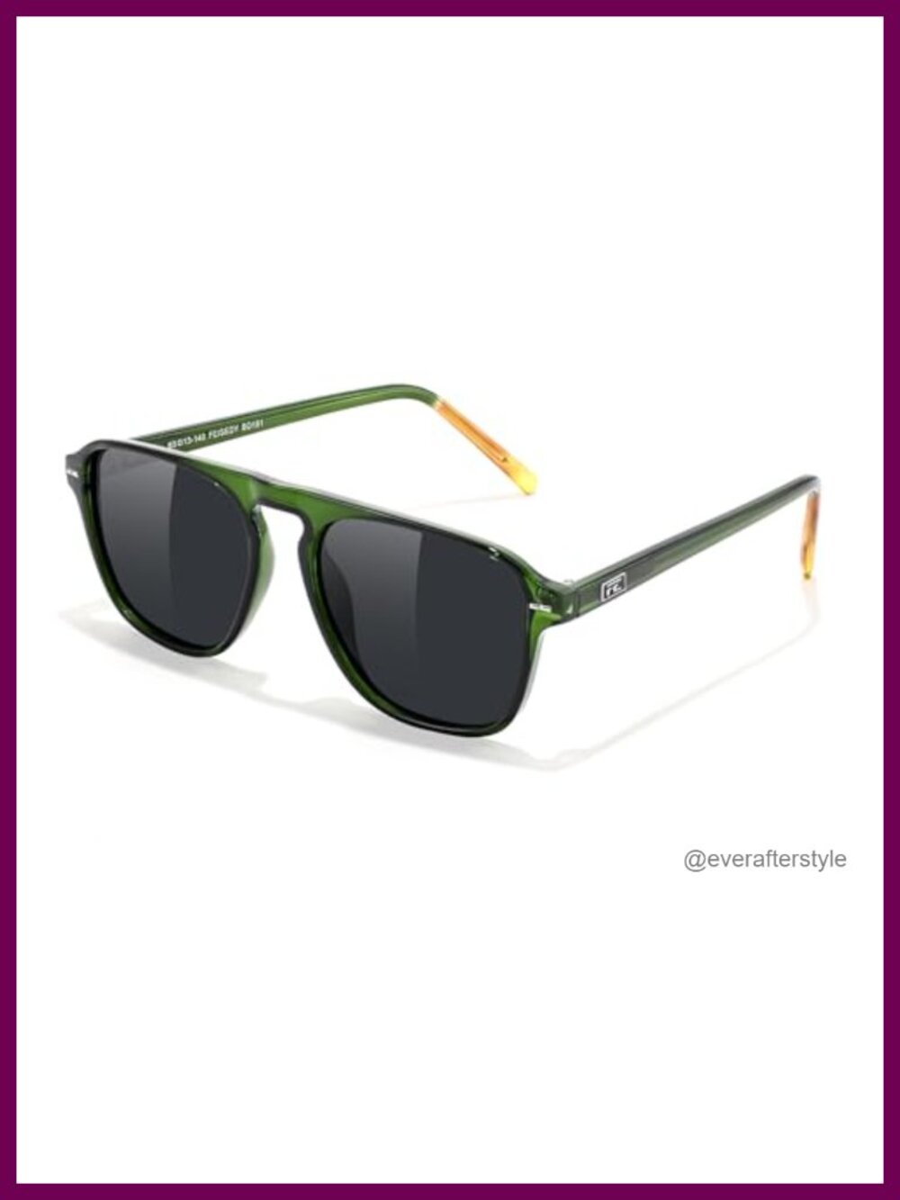 Polarized Aviator Sunglasses Square Acetate Frame UV400 Unisex